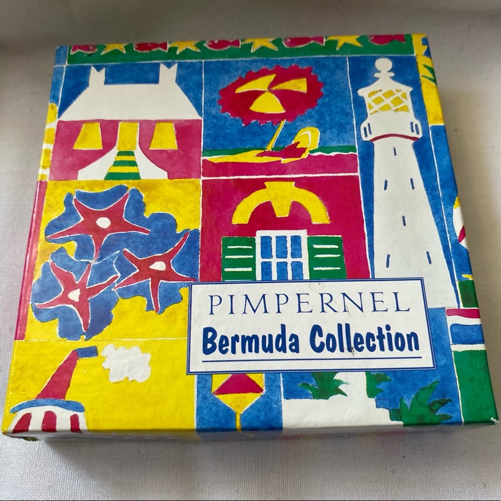 Set Of 6 Pimpernel Coasters Bermuda National Trust Cottages NWOT